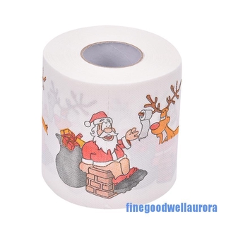 [finegoodwellaurora] Santa Claus Deer Christmas Toilet Roll Paper Tissue Living Room Decoration Funny