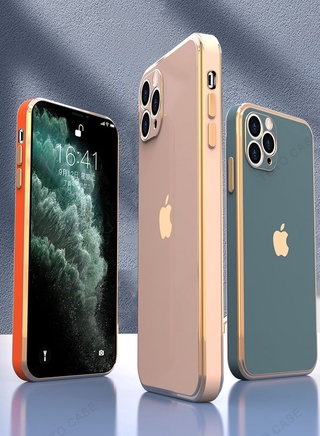 Plating Soft Funda IPhone 7 8 Plus Cases Camera Lens Protector Back Cover for IPhone 11 12 Pro Max Mini 7 8 Plus X XR XS Max Casing Fashionable Candy Color Full Protective Cover with Logo (9)