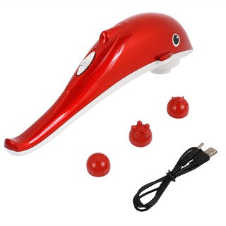 Masajeador corporal masajeador de delfines moda USB azul/rojo vibración