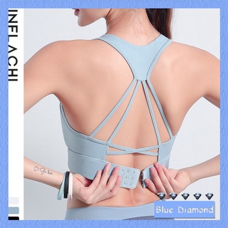 [Blue Diamond]ropa interior deportiva Ms. Yoga ropa ajustable sujetador Fitness chaleco