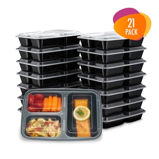 Redlemon Contenedores para Alimentos Reutilizables Bento Box 21 pz, 79467