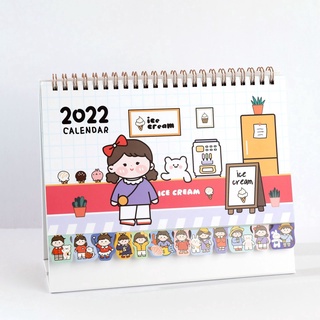 w&g 2022 escritorio calendario planificador lindo grande calendario de escritorio libro de dibujos animados escritorio bloc de notas (8)