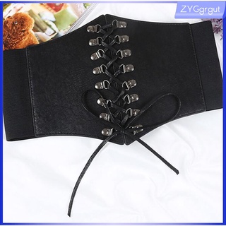 Women\'s Wide Belt Waistband Corset PU Leather Gothic Lolita Dress Decor (3)