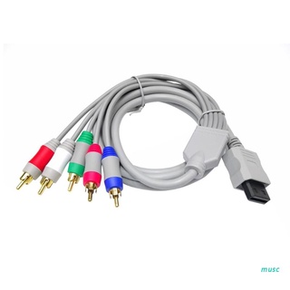 musc 1.8m 1080p hdtv cable de audio de vídeo av 5rca cable componente de alta definición compatible con wii/wiiu game console