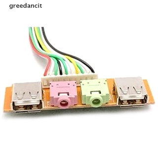 greedancit cable adaptador de audio 2 usb pc ordenador caso 6,8 cm panel frontal usb cable de audio mx
