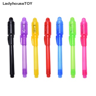 ladyhousetoy - rotulador de tinta invisible con luz negra led ultra violeta, venta caliente