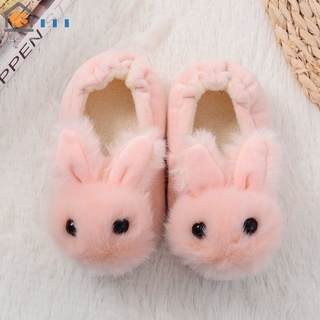 zapatillas de algodón de conejo de dibujos animados para niños, cálidas, acogedoras, para niño, niña, niño (4)