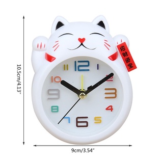 fdg reloj chino de gato de la suerte Feng Shui figura reloj en caja colorida niños despertador (5)
