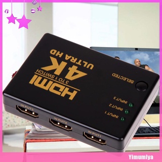 (Yimumiya) 4k*2k 3in 1out HDMI compatible con Hub divisor de TV conmutador Ultra HD para HDTV PC (1)