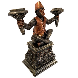 mono portavelas soporte de 2 brazos candelabro escultura candelabro