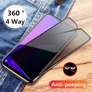[360 Privacy] para Moto G9 Play G7 G8 G9 Plus antiespía completo Protector de pantalla cubierta Motorola G7 Power G8 Play g9plus g9play Protector de vidrio templado Anti-peeping