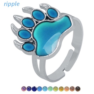 Rip Bear's Paw cambio de Color anillos de humor temperatura emoción sensación anillos bandas mujeres