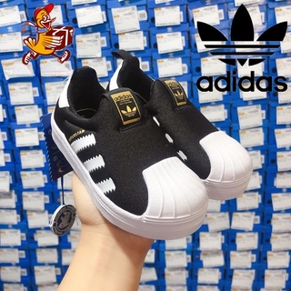 Ready Stock Adidas Zapatillas De Deporte Para Niños De Tela Unisex Con Suela Flexible Para Correr Tamaño 23-35