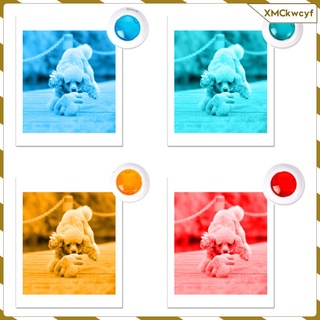 [listo stock] juego de filtros de lente de 4 colores para cámara polaroid fujifilm fuji instax mini8 9/7s (amarillo/azul/naranja/verde) (1)