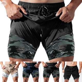 Pantalones cortos para hombre Fitness gimnasio entrenamiento deportivo entrenamiento correr compresión forro pantalones cortos