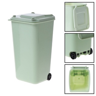 BLANCHE Mini Wheelie Trash Can Pen Holder Storage Bin Desktop Organizer Garbage Bucket (9)