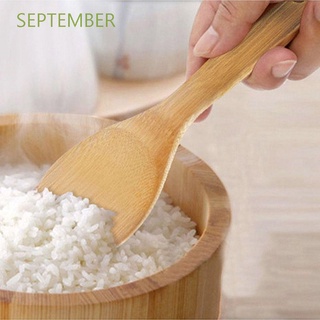 Septiembre saludable cuchara de arroz pala de bambú cuchara de arroz cuchara vajilla cocina utensilios de cocina utensilios de cocina herramienta de cocina pala de arroz