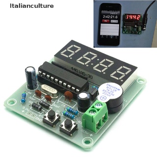 Italiancultura AT89C2051 Digital 4 Bits Reloj Electrónico De Producción Electrónica Suite DIY Kit MY