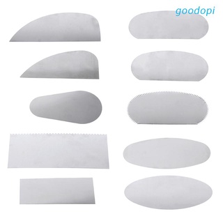 goodo 10PCS Pottery Clay Steel Scraper For Polymer Steel Cutter Ceramic Serrated Tools