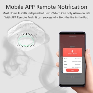 wifi detectores de humo protección contra incendios portátil detector de humo hogar seguridad humo alarma sensor inspiración