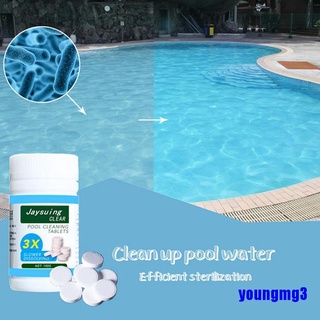 100 unids/botella limpieza piscina efervescente cloro tabletas jaula Disonfectant