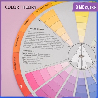 [XMEZYLKK] 1 pieza de rueda de Color, pintura mezcla guía de aprendizaje clase de arte herramienta de enseñanza para la combinación de maquillaje tabla de Color guía mixta (3)