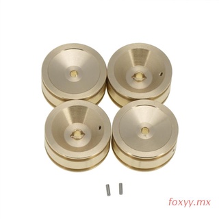 foxyy 4 piezas rueda contrapeso de latón para 1/24 axial scx24 90081 rc accesorios de coche