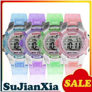 Sujianxia reloj De pulsera Digital/Led/Redondo/impermeable/deportivo Para niños/niñas