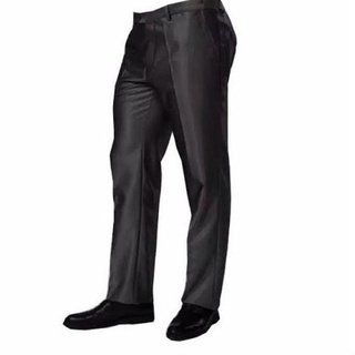 (último) Pantalones formales hombres brillante Material Slimfit trabajo metálico básico UK 27-38 azul marino negro
