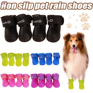 Botas De lluvia Para mascotas impermeables antideslizantes protección De Pata lluvia zapatos De nieve Para perros pequeños y medianos