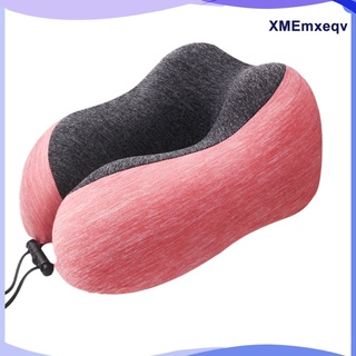 [XMEMXEQV] Travel Neck Pillow Support, Memory Foam Travel Pillow - Travel Memory Foam Neck Pillow ,Washable Pillow Cover Silky,