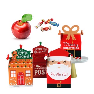 Caja de caramelos de papel navideño para navidad, decoración del hogar