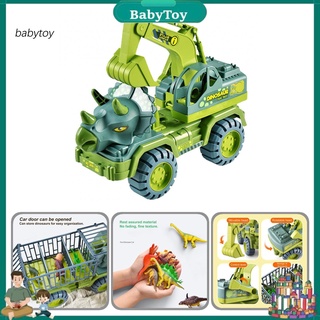 Multifuncional modelo de coche Triceratops transporte excavadora modelo de juguete motivacional para niño