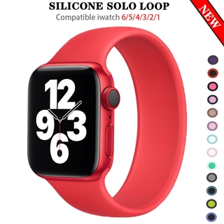 Correa de bucle Solo para Apple Watch 2020 44 mm 40 mm 38 mm 42 mm correa de silicona pulsera correas de reloj banda para iWatch Series 6 5 4 3 2 SE