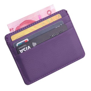 Mikuu cartera delgada de cuero c/espacio para identificación/coche/tarjeta de Crédito/cartera c/Organizador de bolsillo para hombre