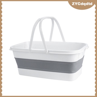 cubo plegable, cubo para limpiar fregona, cubo de agua plegable, cesta portátil práctica para limpiar fregona, camping, (3)