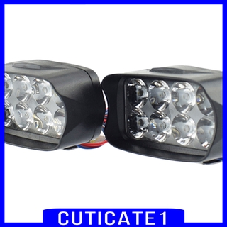 [CUTICATE1] foco de faro auxiliar doble para motocicleta impermeable 6500K 8 LEDs 12V (3)