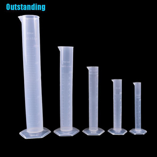 Excelente 10/25/50/100/250ML cilindro de medición de plástico laboratorio prueba tubo graduado