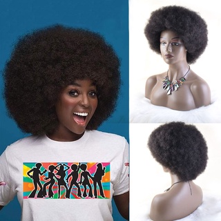 pelucas afro para las mujeres corto rizado rizado peluca esponjosa y suave capas cortas pelucas de fibra de temperatura sintética afro puff peluca