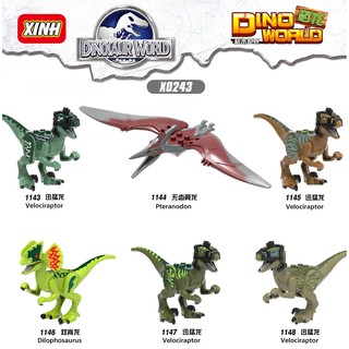 x0343 velociraptor compatible con legoing minifigures jurassic world park dinosaurio bloques de construcción educación bebé interesante lindo juguetes peludos para niños (1)