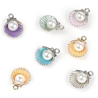 Multi-estilos de estrella de mar concha concha corona esmalte encantos colgante para hacer joyas DIY pulsera collar (5)