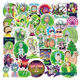 <very>50Pcs Rick and Morty Stickers Waterproof Laptop Luggage Skateboard Decal