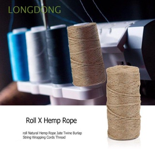 longdong 50m cuerda de artesanía natural accesorios cordones 2 mm cinta de navidad estilo rústico decoración del hogar yute cordel