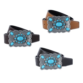 [shar1] cinturón vintage con hebilla de metal para mujer y hombre