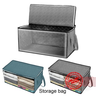 caja de almacenamiento no tejida para edredón, almacenamiento plegable y armario y almacenamiento a prueba de polvo a0409 o9c6
