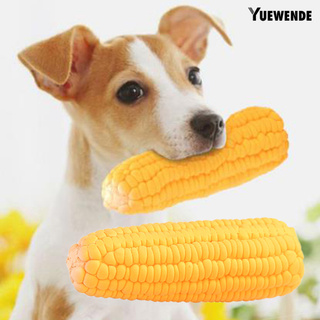y.e mascota perro cachorro látex forma de maíz chirriante resistente a las mordeduras juego interactivo masticar juguete