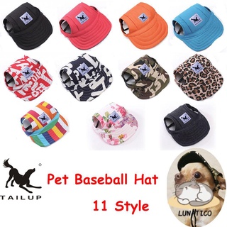 lunatico lindo gorra de béisbol ajustable mascota tailup perro sombrero de sol deporte cachorro suministro verano casual lona de algodón