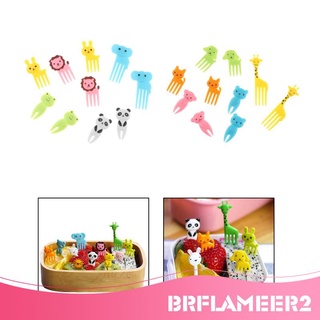 [brflameermx] 10 pzs tenedores de frutas para alimentos, tenedores para niños, tenedores para decoración de caja bento, tenedores pequeños para tartas, postres