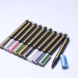 10 colores/set STA Color Metal rotulador de pintura metálica rotulador marcador marcador para bricolaje (8)