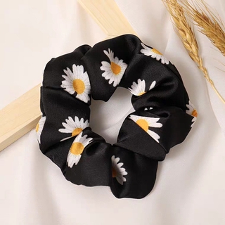 6 unids/bolsa de moda satén margarita flor scrunchie pelo lazo niñas ponytail banda de pelo elástica banda de goma coreana mujeres accesorios (7)